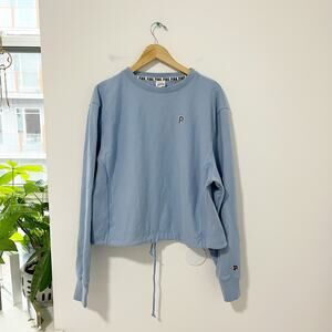 Victoria's Secret PINK Blue Varsity Sweatshirt Size Large